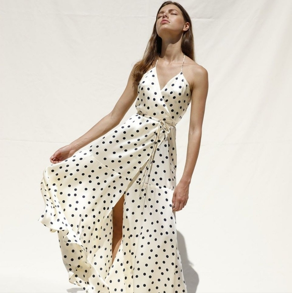 Mirae Polka Dot Silk Dress "Aurore" - Picture 3 of 6